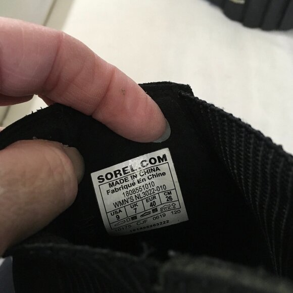 SOREL Women's Joan Rhapsody Chelsea Wedge Boot Black - Picture 2 of 7